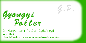 gyongyi poller business card
